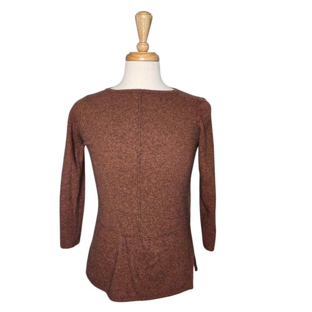 Bartolini Italian Wool Cashmere Sweater Brown Lightweight Knit Size M cozy